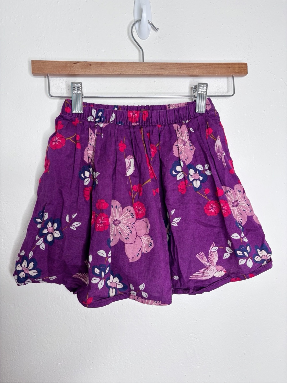 Tea Collection Purple Floral Skirt with Pockets Size 6 EUC